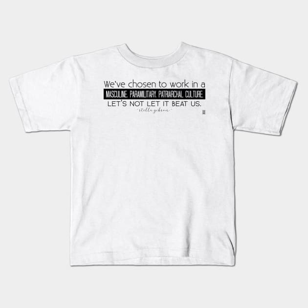 Let's not let it beat us Kids T-Shirt by Gabi Veiga